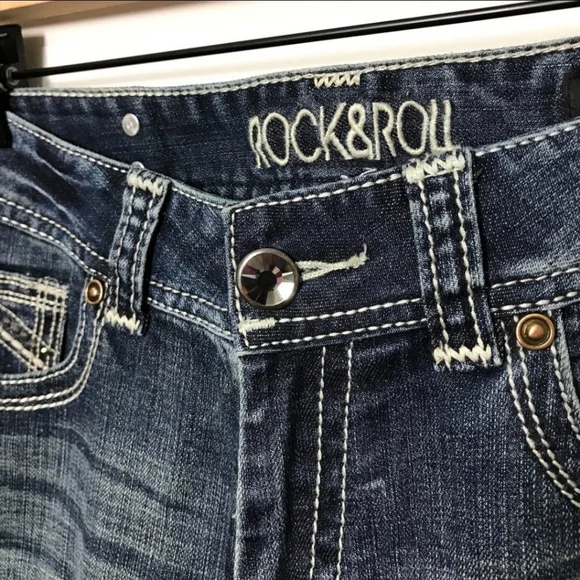 Rock & Roll Cowgirl Mid Rise Skinny Jeans Tall Inseam - Picture 8 of 15